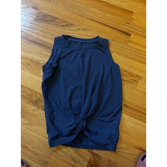 Athleta Girl Twist Around Tank in Navy Blue Size Small (7) - Picture 3 of 5